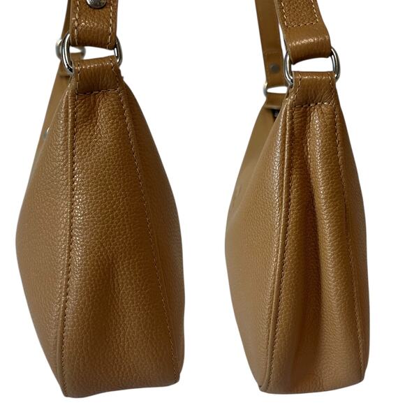 Vintage Longchamp Veau Foulonné Beige Leather Crossbody Shoulder Bag France - Picture 9 of 10